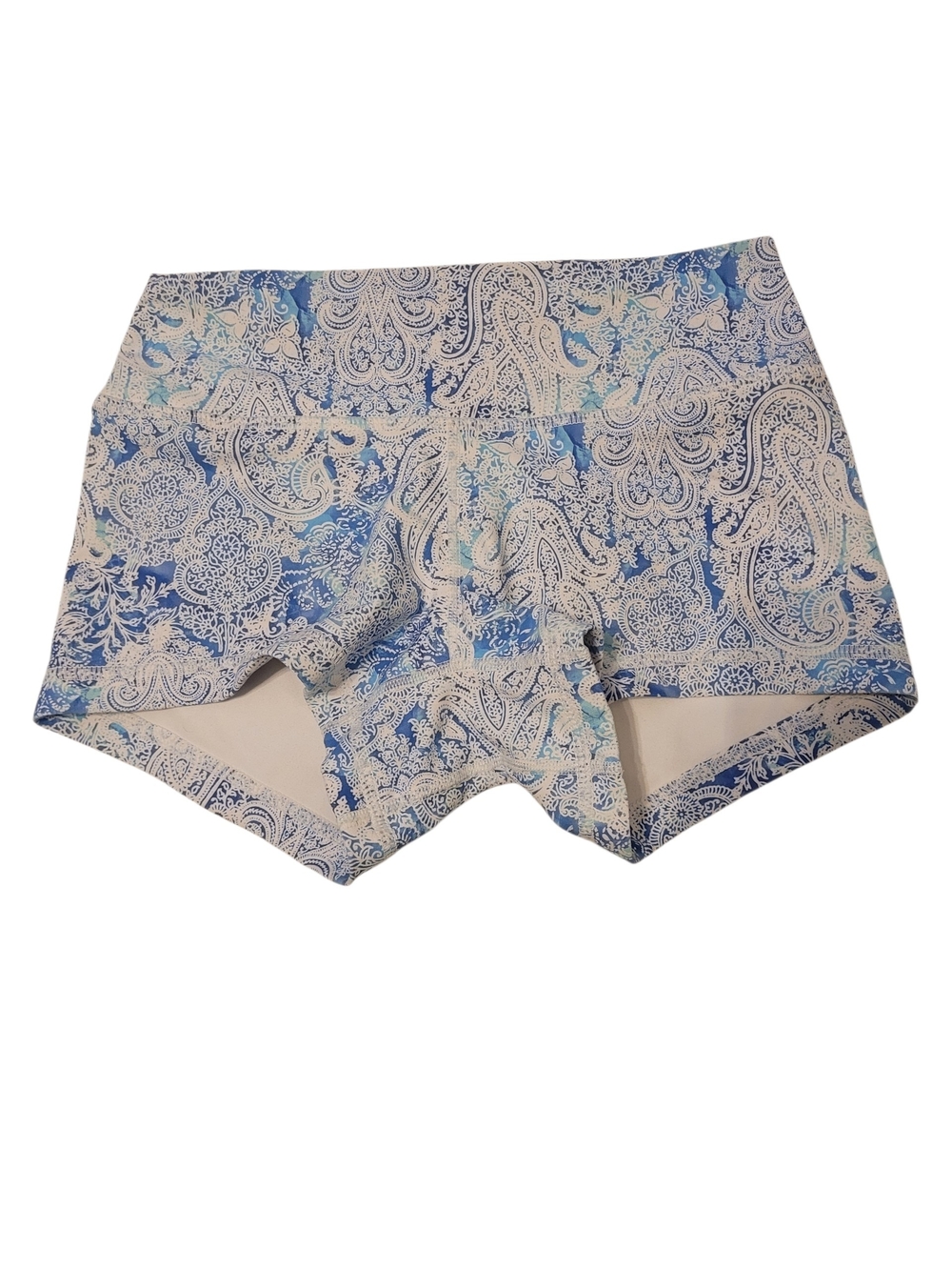 Peachy Blue Paisley  Shorts